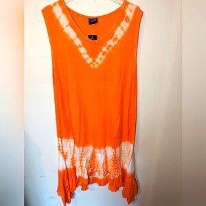 Cromer resortwear Tie Dye orange summer dress NWT size large